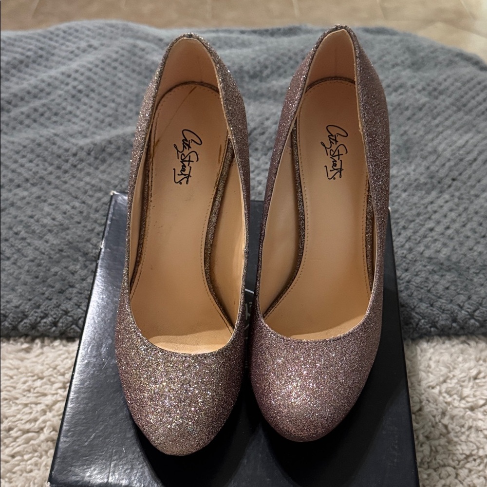 Caparros Sparkling Pink Heels